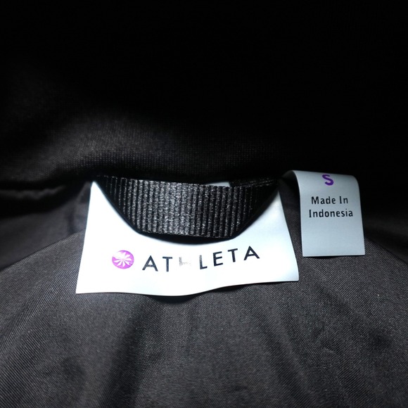 Athleta Puffer Vest Goose Down Quilted Gorpcore Womens Size S Black - Picture 2 of 11